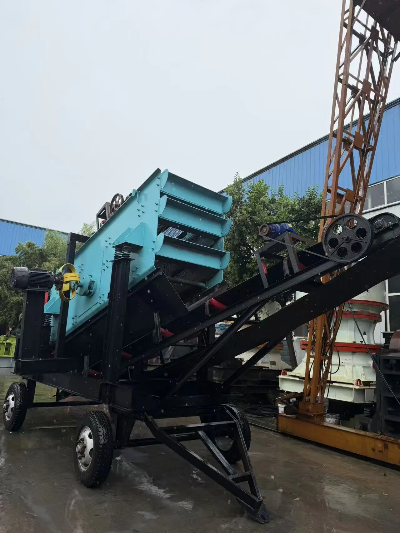 新型移动式1237-3甲板三层振动筛分机,便携式采石场岩石矿石分离矿物分级机 详情图 10