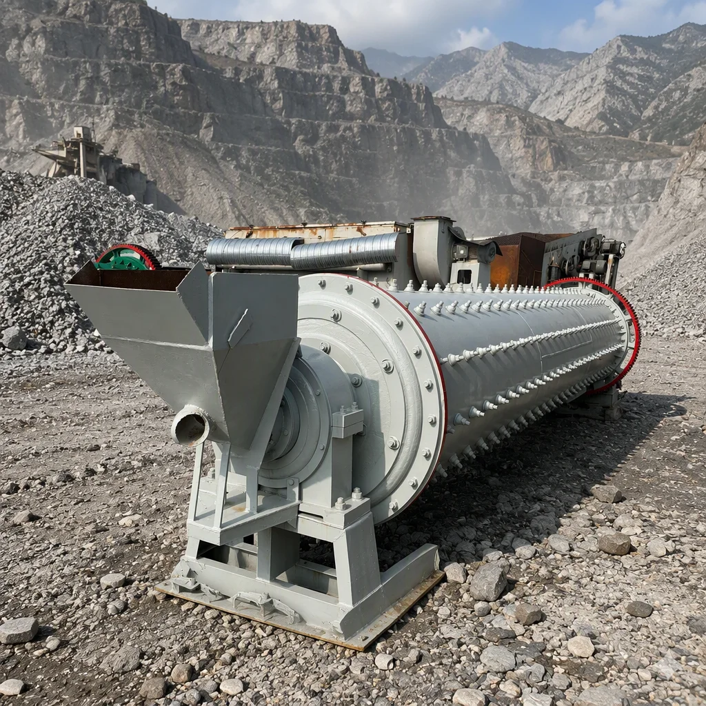 1265重型球磨机，带交流电机齿轮和轴承，处理能力为5t/h，用于矿石研磨，在选矿厂中使用 缩略图 2