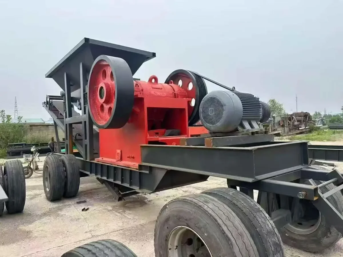 二手移动式PE500750颚式破碎机设备 轮式便携式矿用碎石机 双电源电动柴油机 详情图 8