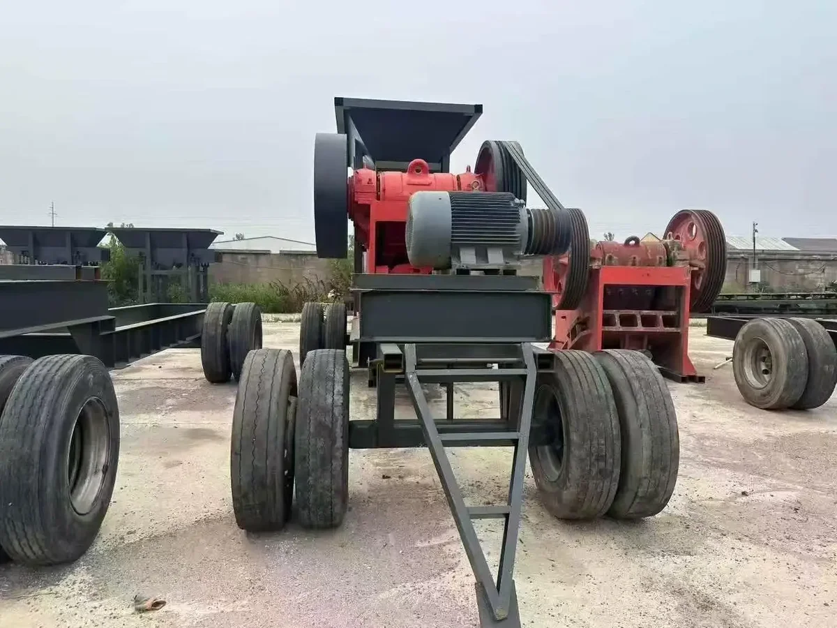 二手移动式PE500750颚式破碎机设备 轮式便携式矿用碎石机 双电源电动柴油机 详情图 5