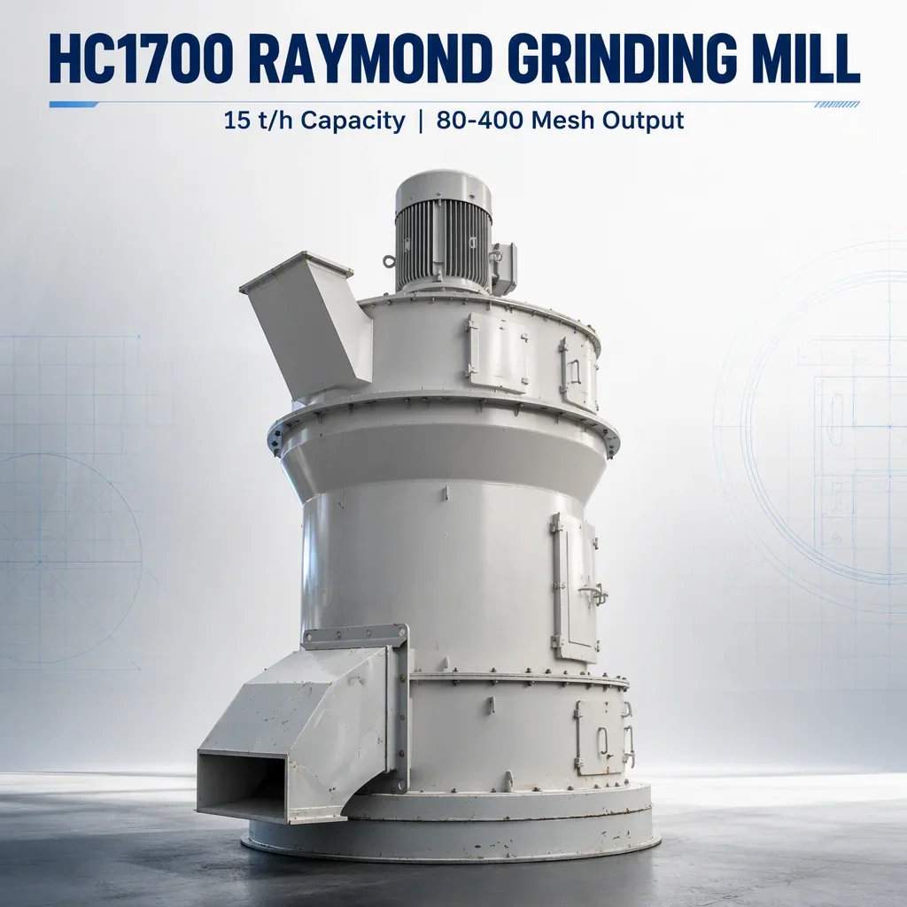 二手HC1700雷蒙磨粉机全套石粉制粉机轴承电机15t/h容量交流电机80-400目 详情图 5