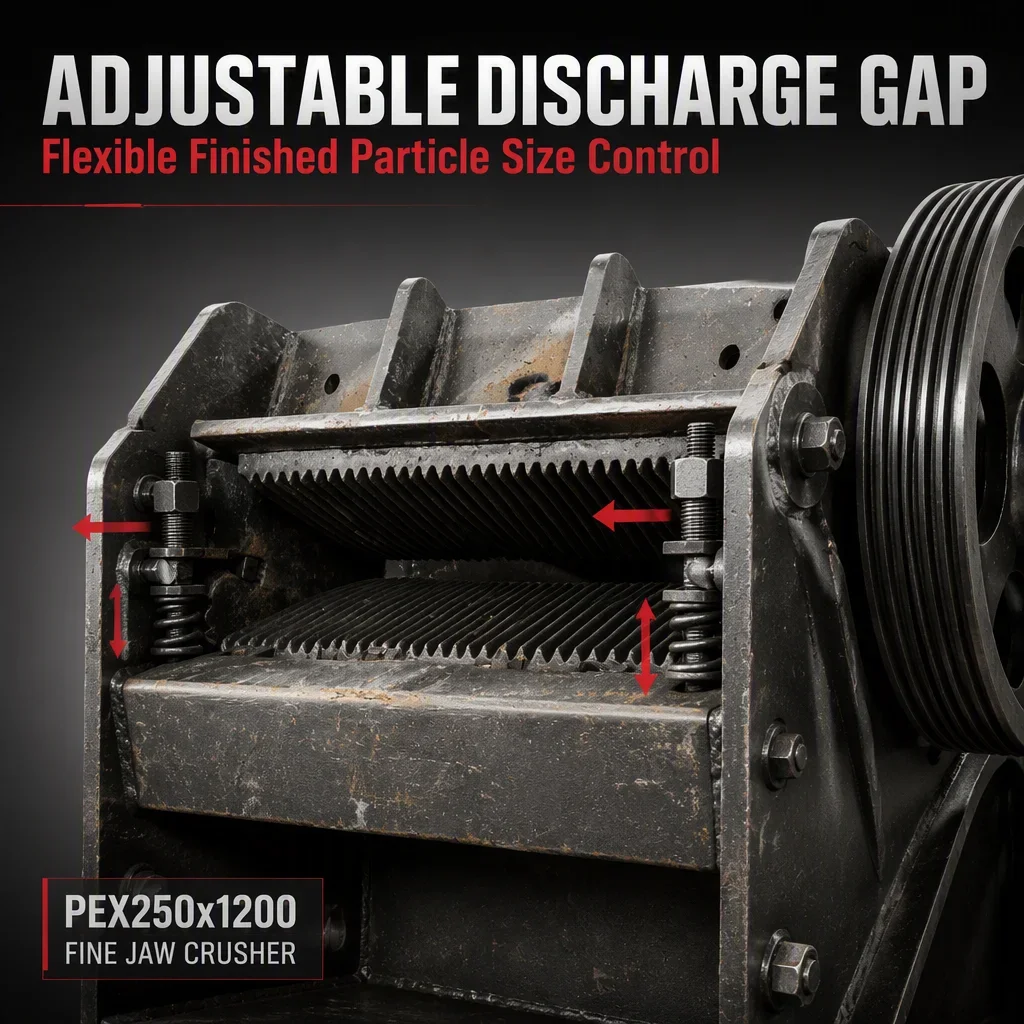 PEX2501200新型细颚式破碎机37KW二次碎石机20-60TPH矿用齿轮轴承岩石矿石采石场骨料 详情图 5