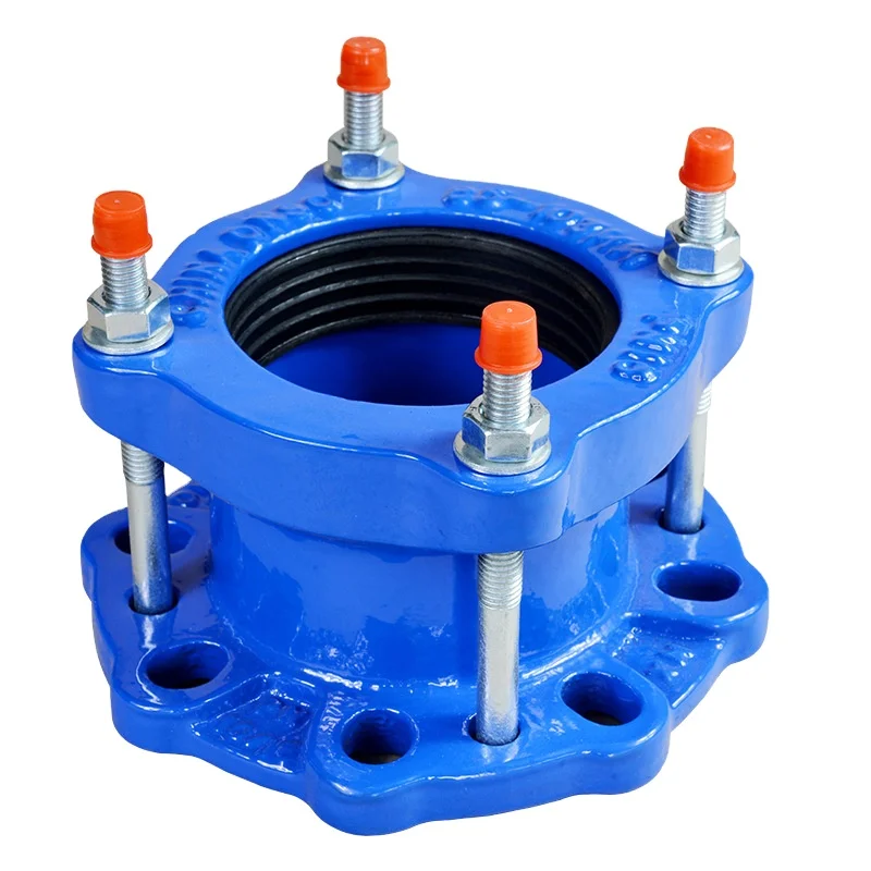 用于连接管道的球墨铸铁涂漆法兰适配器，公称尺寸DN40-DN600mm，PN10-PN16，工作压力水介质