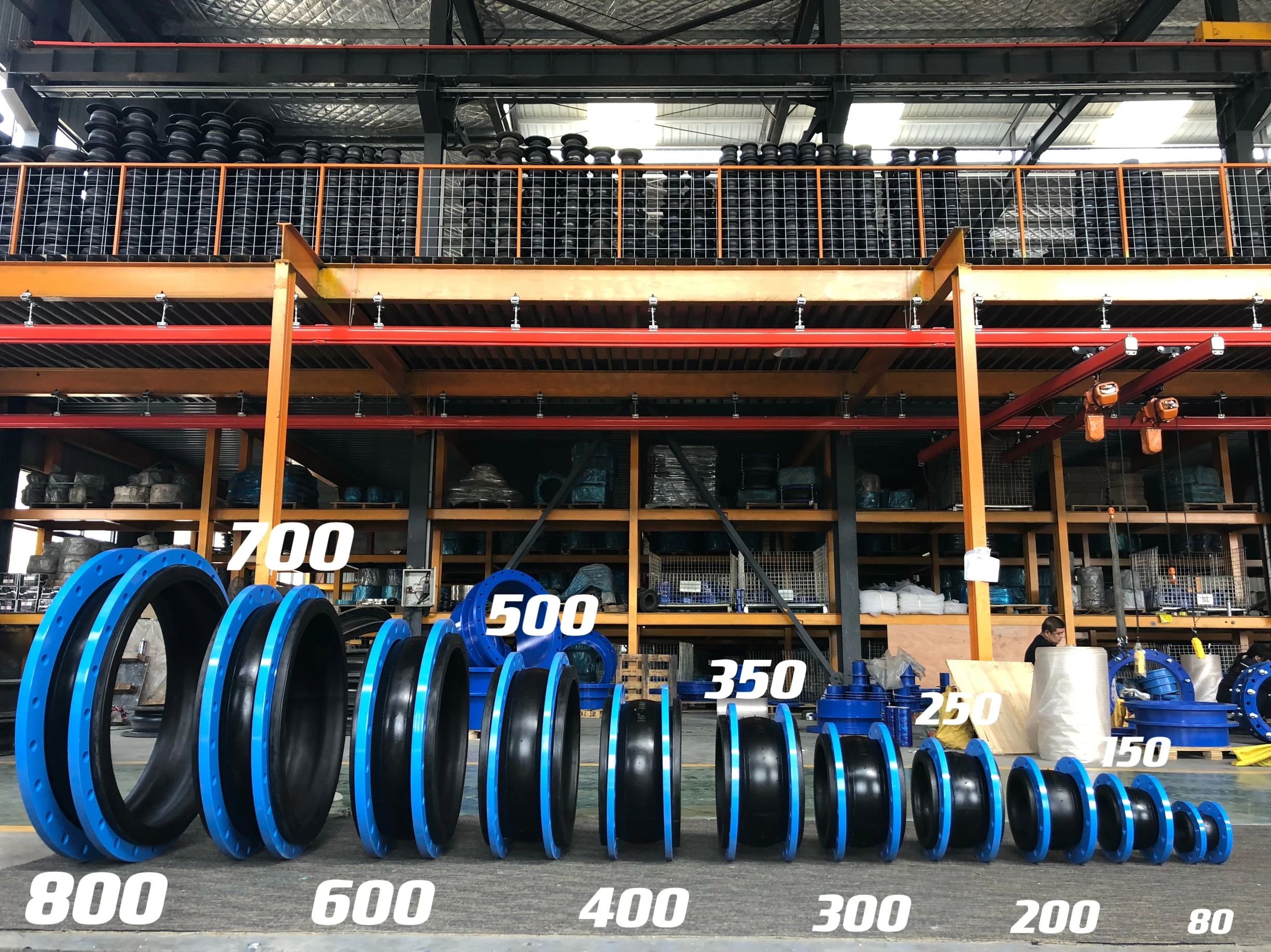 zcd DN350 DN500 DN80 PN16法兰epdm柔性波纹管橡胶外接头 缩略图 2